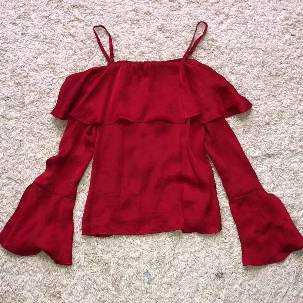 Red Silk Top
